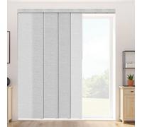 VEVOR Tende a Pannello Binario Estensibile, Larghezza tra 116 cm e 218 cm, Tende a Pannello per Privacy da Casa Balcone Salone, Oscuranti Verticali per Porte Scorrevoli per Interno, Grigio