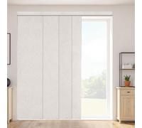 VEVOR Tende a Pannello Binario Estensibile, Larghezza tra 116 cm e 218 cm, Tende a Pannello per Privacy da Casa Balcone Salone, Oscuranti per Porte Scorrevoli per Interno, Grigio Chiaro