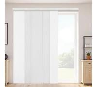 VEVOR Tende a Pannello Binario Estensibile Larghezza tra 116 cm e 218 cm Tende a Pannello per Privacy da Casa Balcone Salone, Oscuranti Verticali Scorrevole per Porte Scorrevoli, Bianco