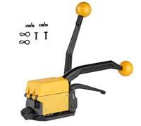 VEVOR Tendireggia in acciaio per larghezza 1/2"-3/4", 3 in 1 (tenditore, piegatore, taglierino) Reggiatrice manuale per imballaggio di nastri Macchina per reggiatura in metallo e acciaio per reggia