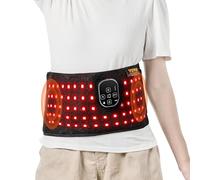 VEVOR Terapia per la Vita con Luce Rossa 660 nm e 850 nm Fascia Avvolgente con Timer, 105 LED Vibrazione 3 Livelli e 3 Intensità, Cuscinetto per Terapia con Luce Rossa Senza Fili per Alleviare Dolore