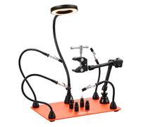 VEVOR Terza Mano Supporto per Saldatura Lampada d'Ingrandimento LED 3X Faidate