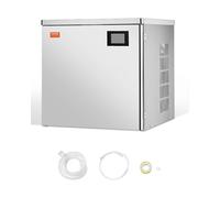 VEVOR Testa di Macchina per Ghiaccio Commerciale in Acciaio Inox 565 x 560 mm, Autopulente e Produzione Ghiaccio, Macchina per Cubetti di Ghiaccio Modulare, Solo Testa, 204,1 kg/Giorno