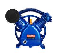 VEVOR Testa Pompa del Compressore d'Aria Potenza 5,5 HP Testa della Pompa a Pistone del Compressore d'Aria 2 Cilindri Lubrificata a Olio Testa Pompa Tipo V Pressione Massima 185 PSI Flusso 162L/min