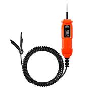 VEVOR Tester Elettrico per Circuiti Automobilistici con Sonda per Circuiti, Schermo LED Illuminazione, Tester di Tensione DC 3-72V con Penna, Cavo da 3,5 m Custodia in ABS per Veicoli