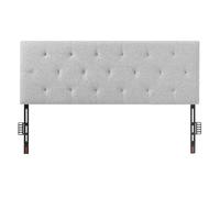 VEVOR Testiera per Letto, Completa Dimensione Altezza Regolabile, Accessori per Letto, Testiera in Schiuma ad Alta Densità e Comfort per Camera da Letto, Hotel, Grigio Chiaro 1430 x (905-1205) mm
