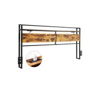 VEVOR Testiera per Letto King Size, Altezza Regolabile con Ripiano Portaoggetti, Testiera Indipendente da Letto King Size con Prese Porta USB per Diverse Strutture Letto, Nero e Marrone