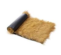 VEVOR Tetto in Paglia Artificiale 0,4 x 1,2 m Rotolo di Tetto in Paglia, Impermeabile e Ignifugo, per Patio, Piscina, Spiaggia, Decorazioni per Feste Hawaiane Tropicali, Base Gialla e Nera