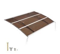 VEVOR Tettoia da Sole Tettoia per Ingresso da Cortile Balcone Dimensioni Generali 1500 x 1000 x 140 mm, Pensilina Tettoia per Esterno da Balcone Cortile Giardino con Canale di Drenaggio, Marrone