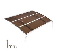 VEVOR Tettoia da Sole Tettoia per Ingresso da Cortile Balcone Dimensioni Generali 1500 x 1000 x 140 mm, Pensilina Tettoia per Esterno da Balcone Cortile Giardino con Canale di Drenaggio, Marrone