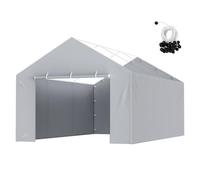 VEVOR Tettoia di ricambio per auto da 3 x 6 m, parte superiore del garage, resistente, impermeabile e resistente ai raggi UV, facile installazione con tenditori a sfera, bianco (solo copertura