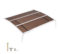 VEVOR Tettoia Parasole per Porta d'Ingresso Finestra da Cortile Balcone Giardino Dimensioni Generali 1200x1000x140 mm, Pensilina da Esterno con Canale di Drenaggio Staffa in ABS Tettoia da Esterno