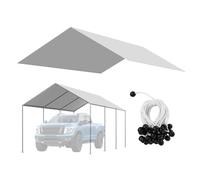 VEVOR Tettoia per Posto Auto Coperto, Telo Superiore per Tenda da Garage 6,0 x 3,43 x 2,87 m, Resistente ai Raggi UV Impermeabile, Tettoia con Passeggini a Sfera, Telaio non Incluso, Grigio