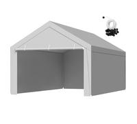 VEVOR Tettoia per Posto Auto Coperto, Telo Superiore per Tenda da Garage con Pareti Laterali e Rifugio Sferico 6,09 x 3,65 m, Resistente ai Raggi UV Impermeabile, Telaio non Incluso, Grigio