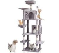 VEVOR Albero per Gatti 174 cm Torre per Gatti con Cucce per Gatti Grigio Chiaro