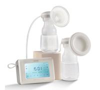 VEVOR Tiralatte Elettrico Tiralatte Singolo/Doppio Regolabile 4 Modalità 9/15 Livelli Pompa a Pistone Anti-Reflusso 300 mmHg Aspirazione 18/22 mm Cinghie Seno per Viaggio a Casa Allattamento al Seno