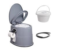 VEVOR WC Portatile con Secchio Interno da Campeggio con Coperchio Portarotolo