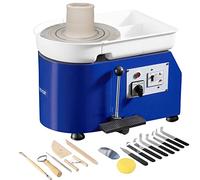 VEVOR Tornio per Ceramica Argilla con Pedale 350W Diametro 28cm Velocità 60-300 giri/min, Macchina Ruota di Ceramica Fai-da-te Hobbista Controllo Velocità Controllata 350W Livello Rumore entro 60 dB