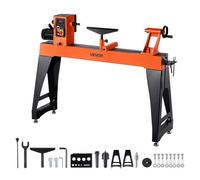 VEVOR Tornio per legno 1,5 CV – Velocità 0–3200 giri/min, motore DC senza spazzole
