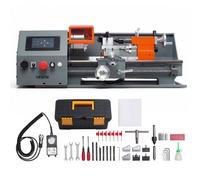 VEVOR Tornio per Metalli Motore 1100 W Tornio CNC da Banco 220 x 400 mm per Tornitura Automatica, con Portautensili a Cambio Rapido, Azionamento Elettronico, Velocità Variabile fino a 2500 giri/min