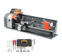 VEVOR Tornio per Metalli Motore 1100 W Tornio CNC da Banco 220 x 762 mm per Tornitura Semi-automatica, Lavorazione di Precisione Azionamento Elettronico, Velocità Variabile fino a 2500 giri/min