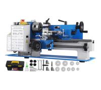 VEVOR Tornio Per Metallo, Velocità 50-2250 RPM 7x12 Pollici Tornio da Banco di Precisione, Mini Tornio a Velocità Variabile per La Lavorazione di Mini Parti di Precisione, L'Elaborazione di Campioni
