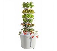 VEVOR Torre Idroponica 30 Fori, Sistema di Coltivazione per Piante Erbe Aromatiche Frutta Verdure Lampada LED per Coltivazione Crescita 35x35x87 cm, Torre Idroponica Serbatoio 20 Litri