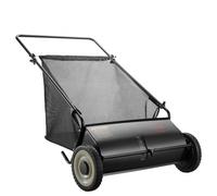 VEVOR Spazzatrice Capienza 198L Scopa per Raccolta Erba con Sacco di Raccolta Larghezza di Spazzamento 66 cm Altezza Regolabile, Spazzola Rotante per Prato Giardino Foglie Detriti Secchi 142x81x75cm