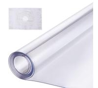 VEVOR Tovaglia in Plastica 610x2438mm Spessore 1,5 mm Tovaglia Rettangolare Trasparente Rettangolare Impermeabile Facile da Pulire per Tavolo da Ufficio Tavolo da Pranzo Comodino, Copertura Tavolo