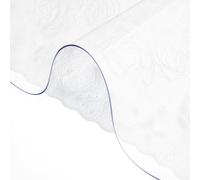 VEVOR Copritavolo in plastica 24 x 60 pollici, Protezione da tavolo trasparente spessore 1,5 mm, Copritavolo rettangolare trasparente, Impermeabile e facile da pulire per Comodino da ufficio Comodino