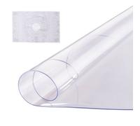 VEVOR Tovaglia Plastica Rotondo Diametro 1067mm Spessore 2,0 mm Trasparente Protezione Tavolo Impermeabile Facile da Pulire Tovaglia per Tavolo da Ufficio Tavolo da Pranzo Comodino, Copertura Tavolo