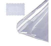 VEVOR Tovaglia Trasparente in PVC Rotonda Diametro 123cm Resistenza alla Temperatura Max. 80°C da Cucina Sala da Pranzo Scrivania Dimensioni su Misura, Tovaglia PVC Rotonda Trasparente Spessore 1,5mm