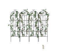VEVOR Traliccio da Giardino Rampicanti per Piante Fiori in Metallo Antiruggine, Supporto per Traliccio per Rose Rampicanti Esterno, Traliccio Decorativo per Clematide Alta Cortili 51 x 180 cm 4 Pezzi