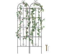 VEVOR Traliccio da Giardino Rampicanti per Piante Fiori in Metallo Antiruggine, Supporto per Traliccio per Rose Rampicanti Esterno, Traliccio Decorativo per Clematide Alta Cortili 51 x 220 cm 2 Pezzi