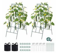 VEVOR Traliccio per Cetrioli 4 Pezzi, Tralicci da Giardino a Forma di A per Aiuole Rialzate da 1170 x 460mm, Supporto per Piante con Rivestimento Antiruggine in Metallo per Rampicanti Ortaggi Fiori