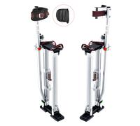 VEVOR Trampoli in Alluminio per Edilizia Altezza Regolabile 61-101,6 cm Misura di Piedi 27-29 cm, Trampoli in Alluminio per Lavori Interni Esterni Cartongessisti Muratori Pittori Spettacoli in Costume