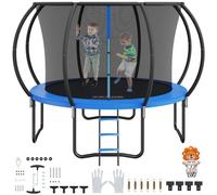 VEVOR Trampolino Elastico per Bambini da 3 m per Esterni e Interni, Portata Massima 150 kg, con Rete di Sicurezza a 360°, Copertura in Schiuma, Trampolino per Parco Divertimenti in Cortile Giardino