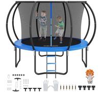 VEVOR Trampolino Elastico per Bambini da 3 m per Esterni e Interni, Portata Massima 150 kg, con Rete di Sicurezza a 360°, Copertura in Schiuma, Trampolino per Parco Divertimenti in Cortile Giardino