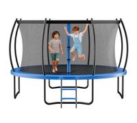 VEVOR Trampolino Elastico per Bambini, Trampolino da Giardino da 3050 mm con Rete di Protezione e Imbottitura Ispessita, Capacità di 150 kg, Trampolini da Giardino Antiruggine Gioco per Bambini
