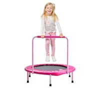 VEVOR Trampolino per Bambini, Trampolino per Interni ed Esterni 955x750 mm, Mini Trampolino Pieghevole con Maniglia, Trampolino Rebounder per Bambini, per Bambini Divertimento, Trampolino Rosa