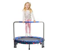 VEVOR Trampolino per Bambini, Trampolino per Interni ed Esterni 955x750 mm, Mini Trampolino Pieghevole con Maniglia, Trampolino Rebounder per Bambini, per Bambini Divertimento, Trampolino Blu