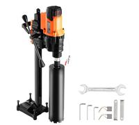 VEVOR Trapano a Carotaggio Diamantato, Diametro di Perforazione da 20 a 250 mm Macchina Carotatrice per Calcestruzzo Robusto 3200 W con Supporto, Punta per Carotaggio, per Calcestruzzo, Mattoni, Marmo