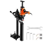 VEVOR Trapano a Carotaggio Diamantato Portatile, con Diametro di Perforazione 20 a 160 mm Macchina Carotatrice per Calcestruzzo Robusto 2000 W con Supporto, Punta per Carotaggio, per Mattoni, Marmo