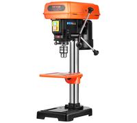 VEVOR Trapano a Colonna da Banco Motore a Induzione da 500 W Velocità Regolabile 500/890 / 1400/1900 / 2500 giri/min, Piano di Lavoro Inclinabile da 0 a 45°, 203,2 mm per Legno e Metallo