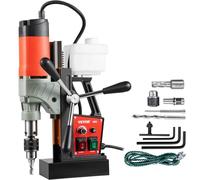 VEVOR Trapano a Colonna Elettronico 220 V, Trapano Base Magnetica con Doppia Guida a Coda di Rondine, Trapano Industriale Colonna Magnetico Macchinario per Ferrovie, Ingegneria e Elettrico Costruzioni