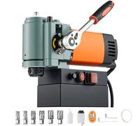 VEVOR Trapano a Colonna Magnetico a Basso Profilo 1300 W, Diametro di Foratura 35 mm, Potenza 10000 N, Trapano Magnetico Portatile con Attacco, per Superfici Metalliche, Fai-da-te