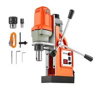 VEVOR Trapano Magnetico 1200W, Diametro di Foratura 38mm, Potenza 10000N, Velocità 900 giri/min con Attacco Raffreddamento, per Superfici Metalliche, Trapano a Colonna Fai-da-te