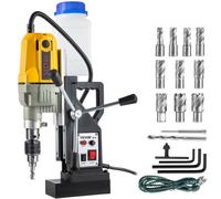 VEVOR Trapano Magnetico Elettrico 1100W, 12000N Carotatrice Magnetica con 12 Punte Portatile, Trapano Industriale Elettromagnetico con Massima Foratura 40 mm e Profondità 150 mm per Uso Industriale