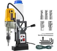 VEVOR Trapano Magnetico Elettrico 1100W, 12000N Carotatrice Magnetica con 7 Punte Portatile, Trapano Industriale Elettromagnetico con Massima Foratura 40 mm e Profondità 125 mm per Uso Industriale