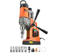 VEVOR Trapano Magnetico Motore da 1450 W Trapano Diametro da 2 pollici Magnetico Elettrico Portatile 12800 N con 6 Punte a Corona Rotazione a Vuoto 0-850 giri/min per Superfici Metalliche Fai da te